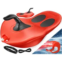 Kesser Bob de neige Alpina avec éclairage LED, incluant une corde de traction, pour enfants et adultes