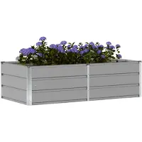 vidaXL Jardinière Gris Clair 160 X 80 X 45 Cm Acier