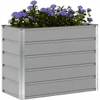 vidaXL Jardinière Gris Clair 480 X 50 X 45 Cm Acier Galvanisé