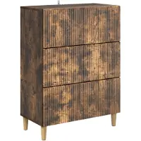 vidaXL Armoire à tiroirs Chêne fumé 66 x 34,5 x 90 cm