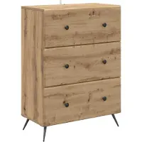 vidaXL Commode Artisan - Chêne 66 x 34,5 x 90 cm - Panneau de particules