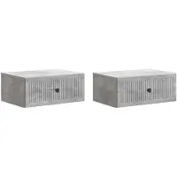 vidaXL Cabinet de chevet 2 pcs Gris béton 49 x 34,5 x 20 cm