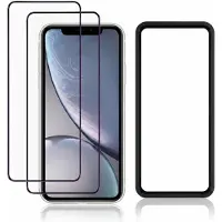 3MK Hardy Hardura 9H - Apple iPhone XR/11 (5903108740463) (2 pcs, Apple iPhone 11, Apple iPhone XR), Téléphone portable : film de protection, Transparent, Noir