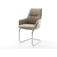 DELIFE Cantilever Zelia-Flex avec accoudoirs bouclé boue pied cantilever plat acier inoxydable ressorts ensachés