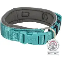 Trixie Collier Hond Premium Extra Breed Aqua / Grafiet Grijs - 33-42X3,5 Cm (Chien)