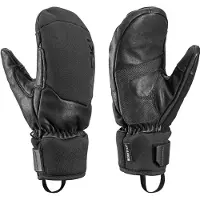 LEKI - Moufles de ski imperméabmles - Hevon 3D Mitt Black en Cuir - Taille 9 - Navy