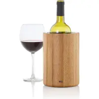 AdHoc Seau à vin, à champagne / à champagne Vine, acacia/acier inoxydable, D : 13,5 cm, H : 19,5 cm, Rafraîchisseur de bouteille, Marron