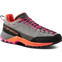 La Sportiva - Chaussures d'approche - TX Guide Leather Woman Grey/Cherry Tomato pour Femme en Cuir - Taille 38 - Gris