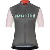 Sportful Supergiara Logo Short Sleeve Jersey Gris L Femme