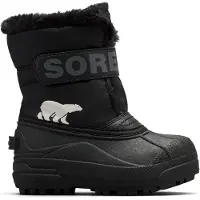 Sorel - Bottes de neige chaudes et résistantes - Childrens Snow Commander Boot Black Charcoal - Taille Enfant 28 - Noir