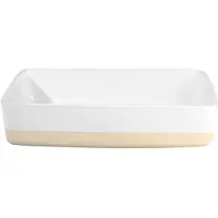 Asa selection Grande plat à four rectangulaire blanc 36x26x7,5cm, Plat à gratin, Blanc