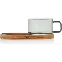 AdHoc Tasse set de 2-pcs, Tasse, Transparent, Marron, Gris