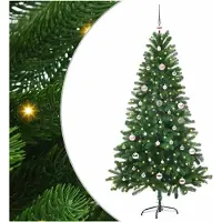 vidaXL Sapin de Noël avec 150 LED avec support Vert 150 cm PE