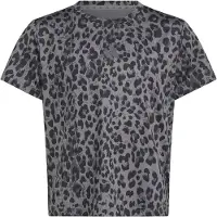 Adidas T-Shirt fonctionnel 'SEASONAL ANIMAL PRINT SPORT' gris / gris foncé / noir