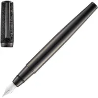 BOSS Stylo-plume à la finition canon de fusil avec capuchon en cuir texturé
