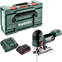 Metabo Scie sauteuse sans fil STA 18 LTX 150 BL 18 V 150 mm sans balais + 1 batterie LiHD 4,0 Ah + chargeur + Metabox