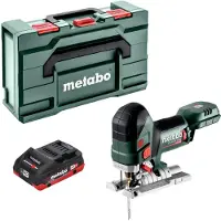 Metabo Scie sauteuse sans fil STA 18 LTX 150 BL 18 V 150 mm sans balais + 1 batterie LiHD 4,0 Ah + Metabox - sans chargeur