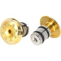 MSCH Copenhagen Bar Caps With Bolt Alu T6 Expander Pour Jeu de direction de vélo Jaune,Gris Jaune,Gris One Size