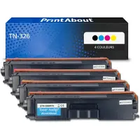 PrintAbout Toner compatible pour Brother TN-326 - 4 couleurs - Grande capacité - Multipack