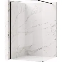 REA Paroi De Douche Flexi Transparent / Black 100