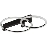 Globo Lampe de plafond noire Fletcher Conception