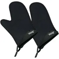 Spring Küchenhandschuh-Set mit Grip, Gant + mitaine de cuisine, Noir