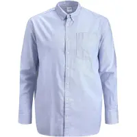 Jack & Jones Oxford Plus Size Long Sleeve Shirt Bleu 7XL Homme