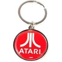 Atari Hommes, Porte-clés, Porte-clés en métal avec émail, Rouge