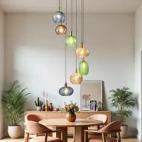 LumenXL Lampe suspendue design avec différentes couleurs de verre strié - Altair