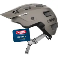 ABUS Casque de VTT MoDrop - Casque de vélo robuste avec une bonne ventilation, idéal pour les vététistes - Ajustement personnalisé - Unisexe - Gris, taille L