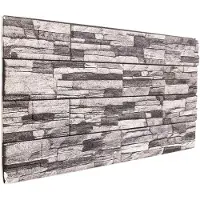 vidaXL Panneaux muraux , lot de 10, gris foncé et gris clair, 100 x 50 cm