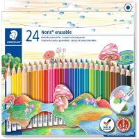 Staedtler Boîte en carton Crayon de couleur Noris effaçable (24x)