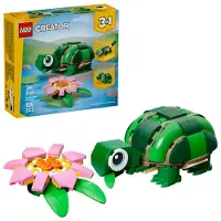 LEGO Creator 3 en 1 Tortue avec fleur de nénuphar 31377