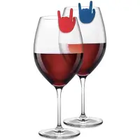 Winkee Marqueurs de boissons - Marqueur de verre à main Rock - Set of 8
