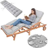 Hobbygarden coussins de fauteuil de jardin Coussin de fauteuil de jardin - Coussin de fauteuil de jardin Hugo 201 x 55 x 8 cm, cendré