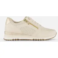 Marco Tozzi Baskets femme plates fermeture éclair lacets 2-23782-41, Taille:38 EU, Couleur:Or