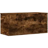 vidaXL Coffre chêne fumé 100x42x46 cm bois composite