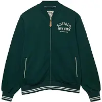 Superdry Veste de survêtement sapin / blanc