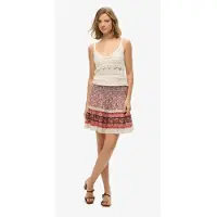 Superdry pour femme. W7210348A Jupe patchwork multicolore (XS), Casuel, Coton