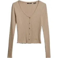 Superdry Essential Long Sleeve T-shirt Beige M Femme