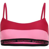Superdry pour femme. W3010396A Haut de bikini bralette extensible rose (XS), Beachwear, Polister recyclé, Durable