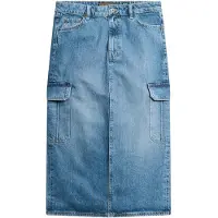 Superdry Jupe Denim Cargo Pocket Midi