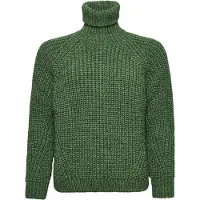 Superdry pour femme. W6110397A Pull vert « Slouchy Stitch Roll » (XL), Casuel, Acrylique, Manche longue