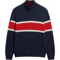 Superdry Stripe Half Zip Sweater Bleu M Homme