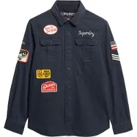 Superdry Femme Chemise à Manches Longues Scout Bleu Marine Taille: 36