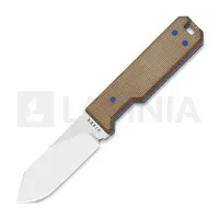 Kizer Cutlery Couteau Abrams 14C28N, Brown Norplex Ultrex, Stonewash