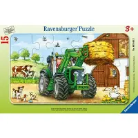 Ravensburger Tracteur à la ferme. Puzzle à cadre 15 pièces