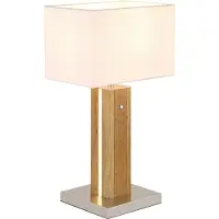 Globo Lighting Lampe de table en bois Forest avec capot