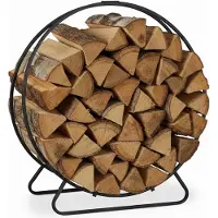 Relaxdays 10028773_0 Kaminholzkorb schwarz 61,0 x 26,0 x 65,0 cm