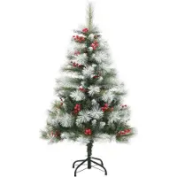 vidaXL Sapin de No?l artificiel avec pommes de pin et baies 120 cm